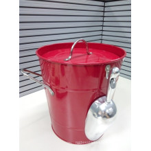 Metal Ice Bucket with Lid & Scoop